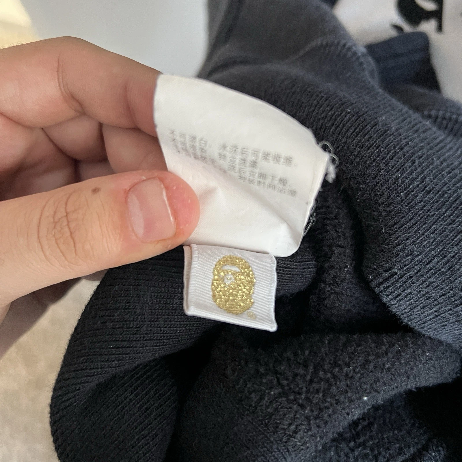 A BATHING APE (BAPE) Felpa media con cappuccio uomo Bape X Champion tessuto rovesciato streetwear ricamato