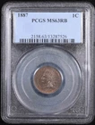 1887 PCGS MS63RB Indian Head Cent
