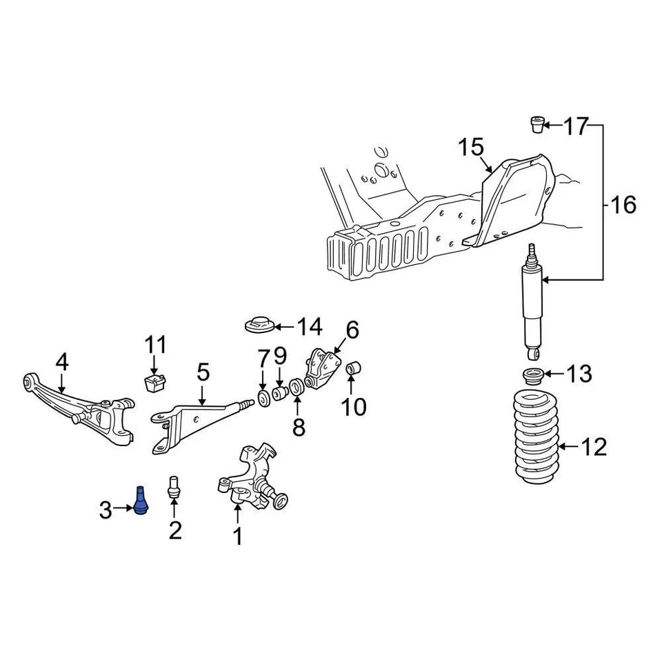 For Ford E-450 Super Duty 03-22 Ford 8C2Z3050A Front Lower Suspension Ball Joint Foto 2 de 2