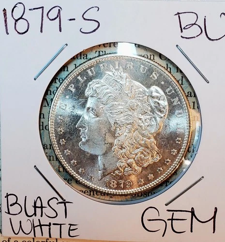 * 1879 S * BU MS++ BLAZING BLAST WHITE GEM!! RARE PQ MORGAN SILVER DOLLAR #Q27