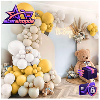 Luftballon Girlande Gelb Sand Weiß 130 StüCk Bogen Kit FüR Geburtstag Hochzeit