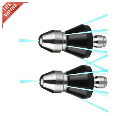 Professional Sewer Jetter Nozzle Kit - Stainless Steel, High Pressure 5000 PSI
