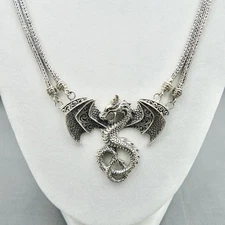 Bali Legacy Collection Handcrafted 925 Sterling Silver Women’s Dragon Necklace