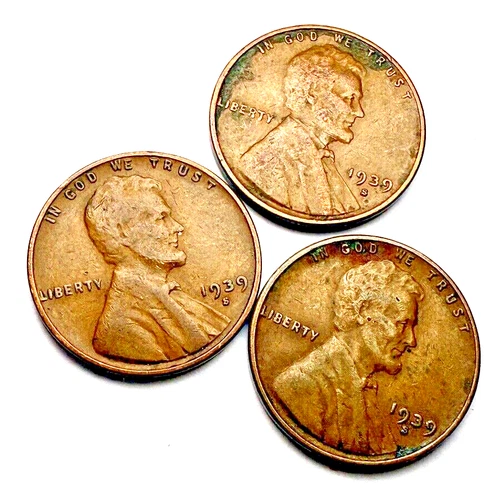 1939-S Lincoln Wheat 1c ~ VF+ / AU? ~ Full Wheat Lines ~1 Coin From Shown~F48