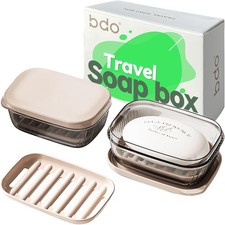 Travel Soap Case, Leakproof Soap Container with Lid, Portable Bar Soap Holder