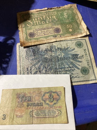 2old German Money And 1 3 Ruble Note | eBay