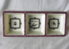 Halloween Divided Serving Dish Snack Tray Melamine Bugs & Skeleton Bone Appetit