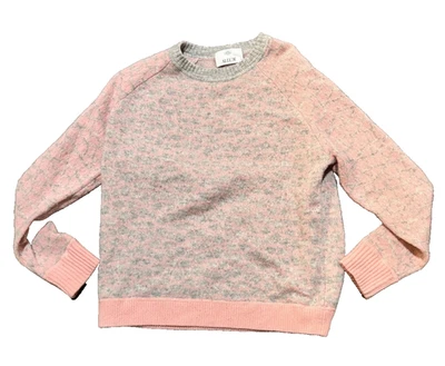 ALLUDE Sweater 100% Cashmere Long Sleeve Blush pink gray  Sweater top | Size M