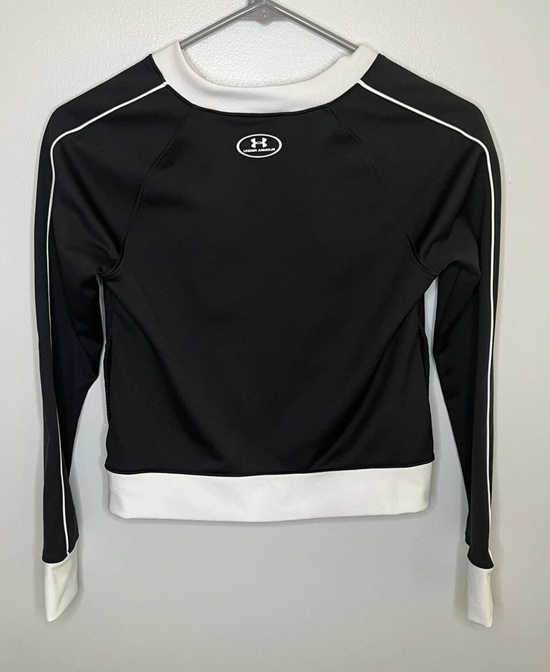 Chaqueta deportiva Under Armour juvenil mediana negra/blanca poliéster cremallera completa B3 Foto 2 de 3