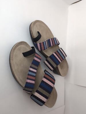 munro sandals for women 6.5 M Rainbow/ Multi Striped New With Box
