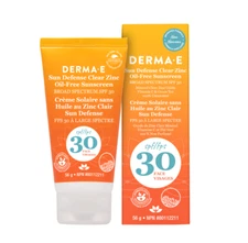 Derma-E Sun Defense Clear Zinc Oil Free Sunscreen SPF 30 Face 2 oz Exp 08/31/25