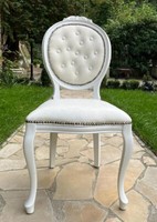 Casa Padrino Luxus Barock Esszimmer Stuhl Creme / Weiß - Barockstil Stuhl MöBel