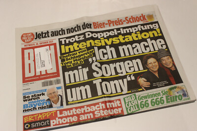BILDzeitung 20.10.2021 Oktober Corona  Tony Marshall  Franz Beckenbauer  