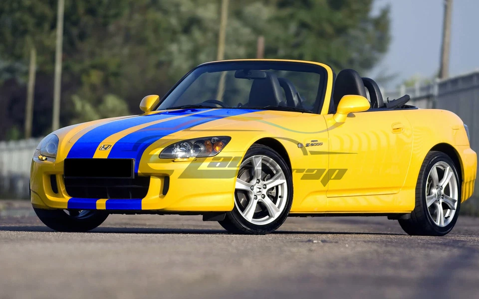 Envoltura de vinilo de rayas de carreras de color brillante para Honda S2000 pegatina a rayas de 10 pies/20 pies Foto 4 de 4