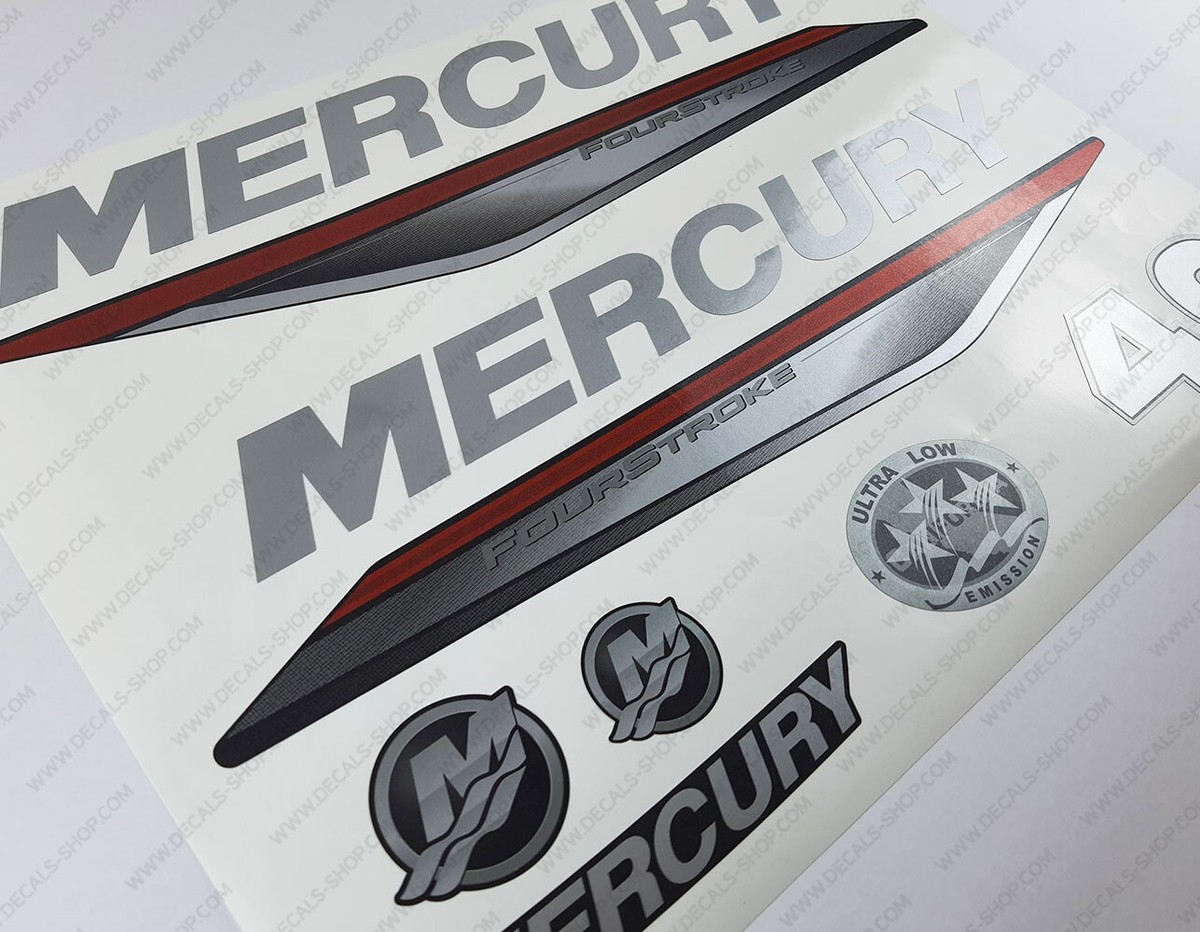 Mercury 40HP Outboard Motor Decals Stckers Set - Etsy