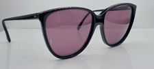 Vintage Sanford Hutton Colors in Optics Black Oval Oversized Sunglasses Frames