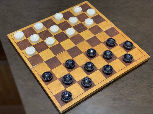Juego de damas de ajedrez vintage URSS gran maestro soviético caja de madera opción de exportación - Imagen 6 de 12