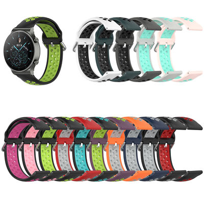 For Huawei Watch GT2 Pro/ GT 2e 22MM Silicone Wrist Band Strap Double Color