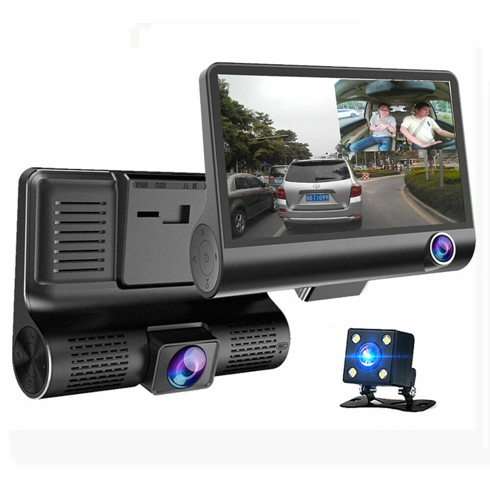 2 Channel Car DVR HD 1080P 2-Lens Inside Vehicle Dash Cam Two Way Camera  DVRs Recorder Video Registrator Dashcam Camcorder