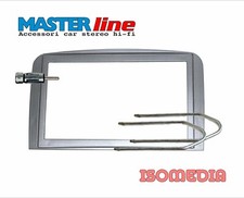 MASCHERINA RADIO DUe DIN PER ALFA ROMEO 147 + CHIAVETTE SPINOTTO. COLORE SILVER