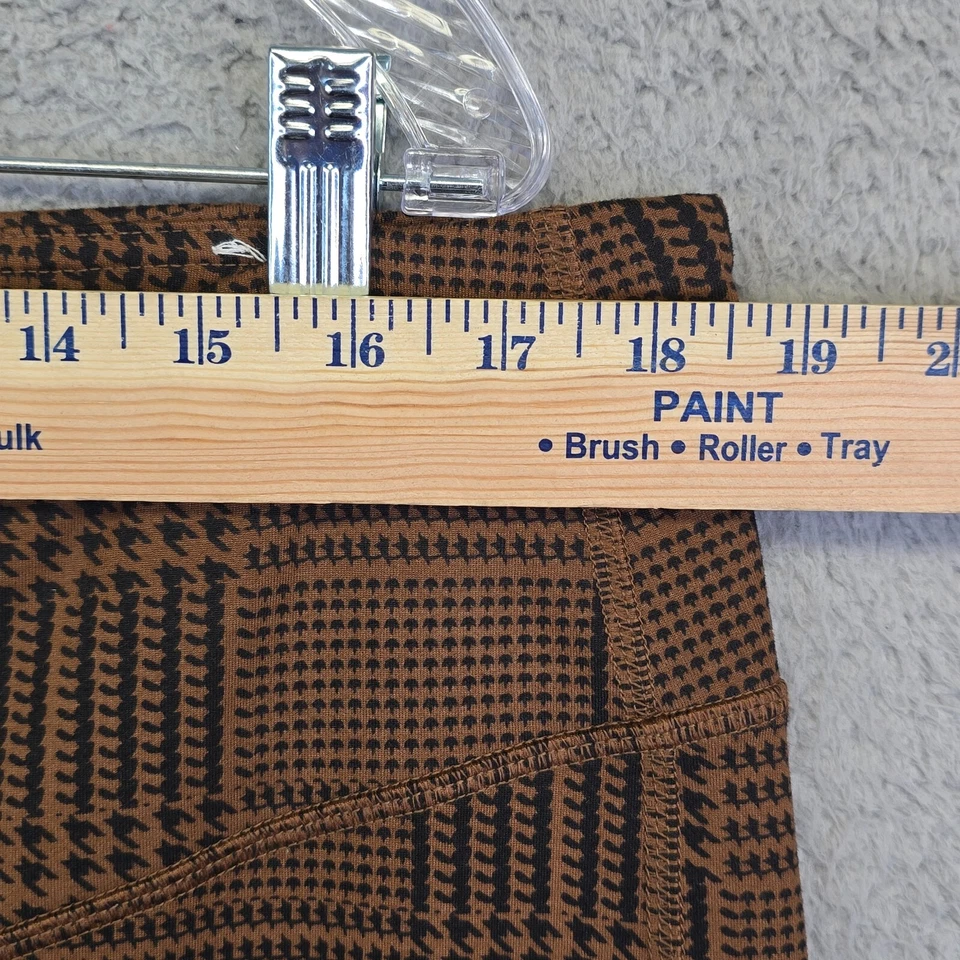 Maurices Wide Leg Plaid Pants Women’s XL Brown Academia Tall Stretchy Pull On - Image 2 of 4