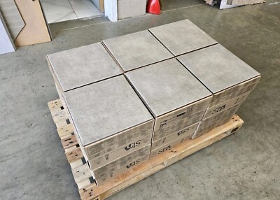 12 mm starke graue Betonoptik, R12 rutschfeste, strukturierte Bodenfliesen 33x33cm 30m²