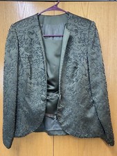 Vintage Formal Tank top and Beaded Jacket - Green - Size Small - Vintage 90's