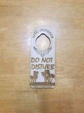 Hotel California Do Not Disturb Engraved Door Hanger Sign Eagles 8 Colors