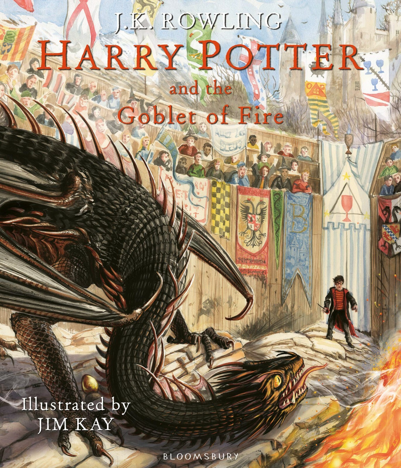 Harry Potter and the Goblet of Fire: Illustrated Edition By J.K. Rowling NEW