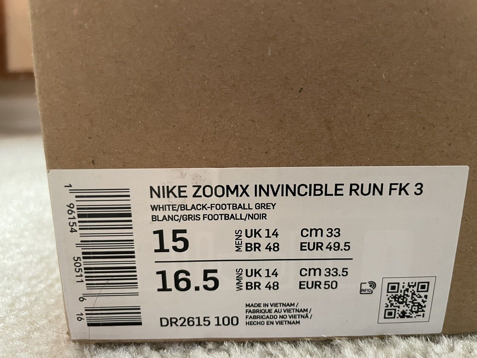 ZoomX Invincible Run Flyknit 3 'White Cobalt Bliss' - Nike - DR2615 100 -  white/football grey/cobalt bliss/black