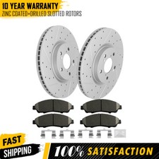 Front Drilled Brake Rotors + Ceramic Pads Kit for Honda Pilot Acura MDX RLX ZDX