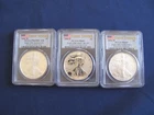 2006 American Silver Eagle 20th Anniv. Set of 3 PCGS First Strike MS/PR/DCAM69