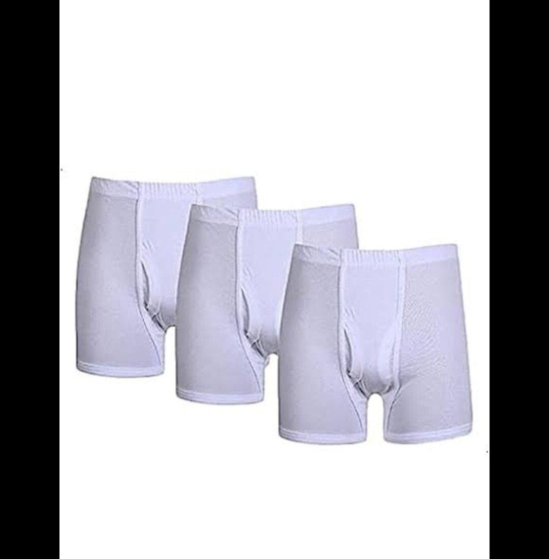 6 Pack Men's Boxer Short Egyptian Cotton Underwear White Comfortable