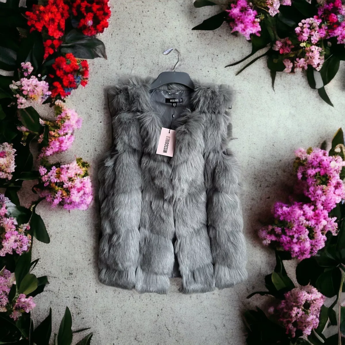 Fur vest coat sale