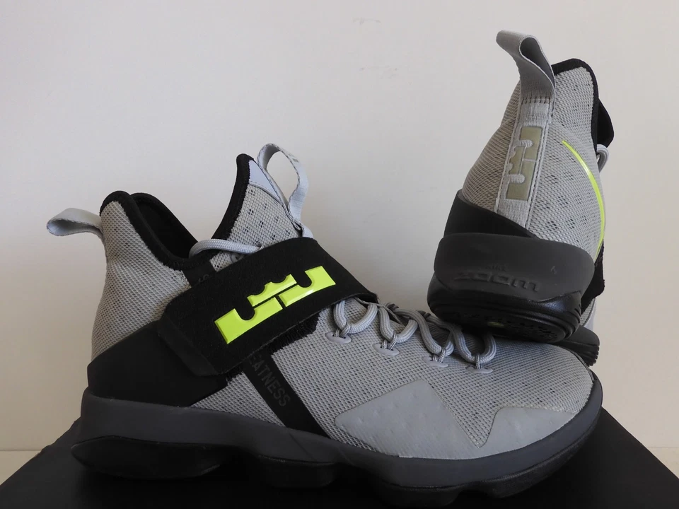 NIKE LEBRON XIV 14 ID AIR MAX 95 GRIS-NEGRO-VOLTIO TALLA 10 [926720-991] Foto 2 de 4