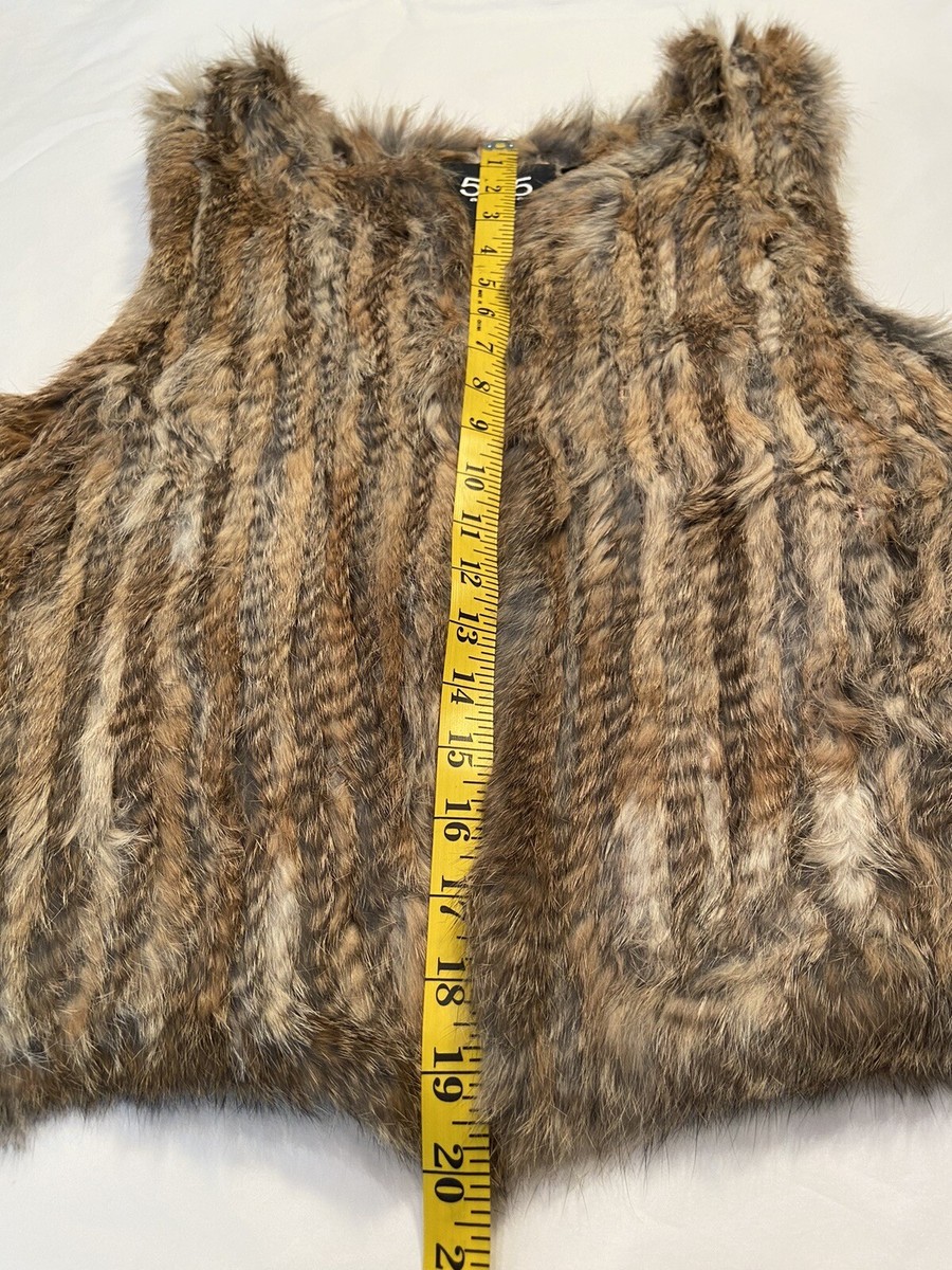 新品 Ameri VINTAGE BOA KUSYUKUSYU HOOD 525 America Luxe, Rabbit Fur Vest, Size Medium | eBay