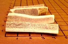 2 Small Quarter Split Elk Antler Dog Chews-HARD MARROW-Lots Of Marrow! 