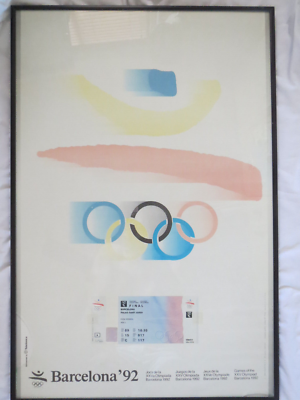 Ticket Et Affiche Finale Volley-ball JO Barcelone 1992, Brésil, Vintage, Collector