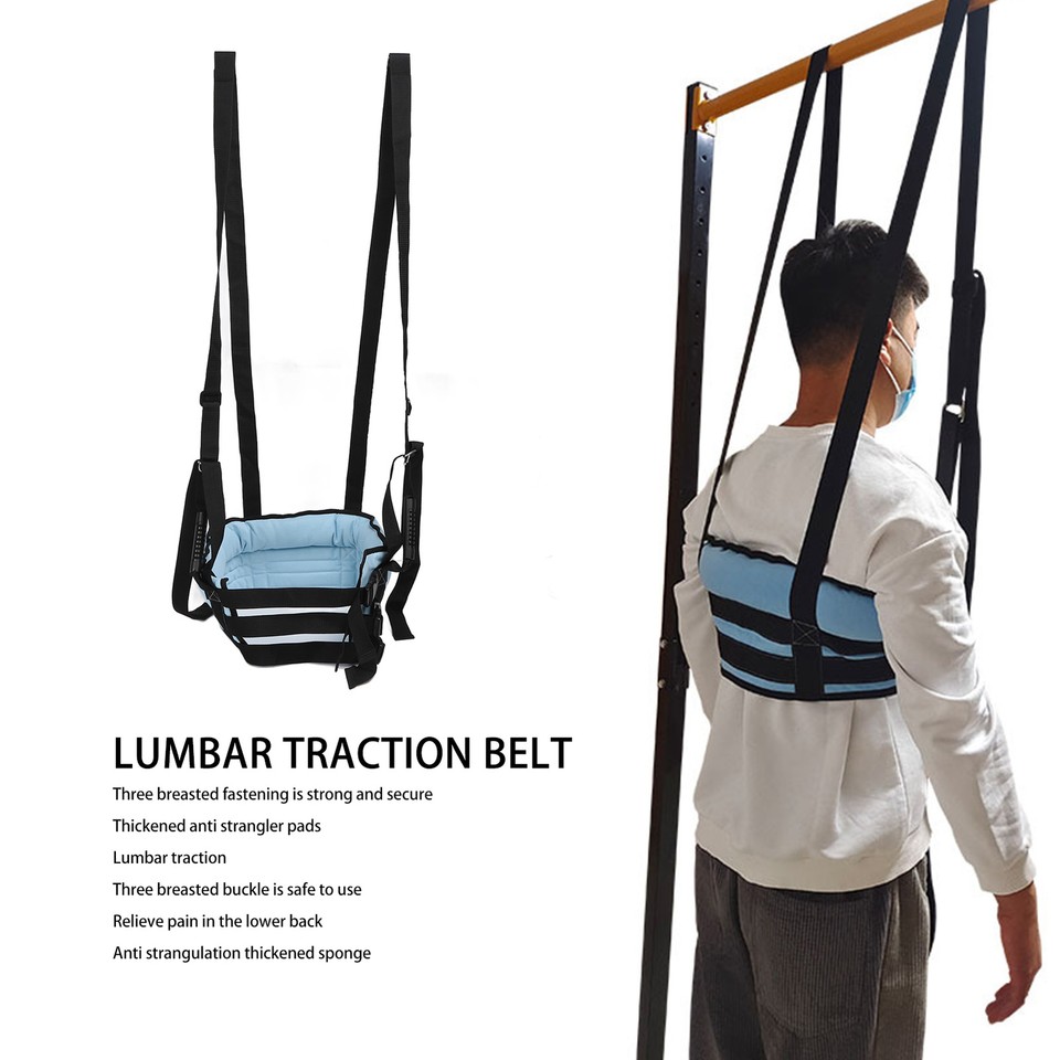 S Back Stretcher Lumbar Traction Belt Spinal Harness Back