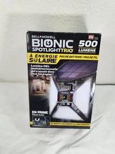 Bell & Howell Bionic Spotlight Trio 500 Lumens Solar Powered. 1002