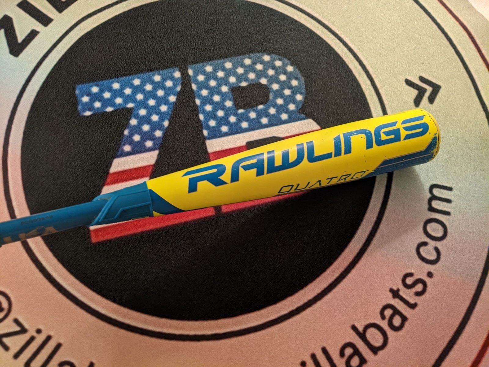 🔥 BEAUTIFUL! 2018 Rawlings Quatro 28/18 (10) USA Composite Bat. Glow