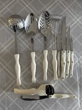 Set of 10 CUTCO  Items White Handle