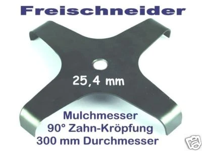 Freischneider Mulchmesser 4-300 / 25,4 / 90° 3mm Dickichtmesser für Motorsense