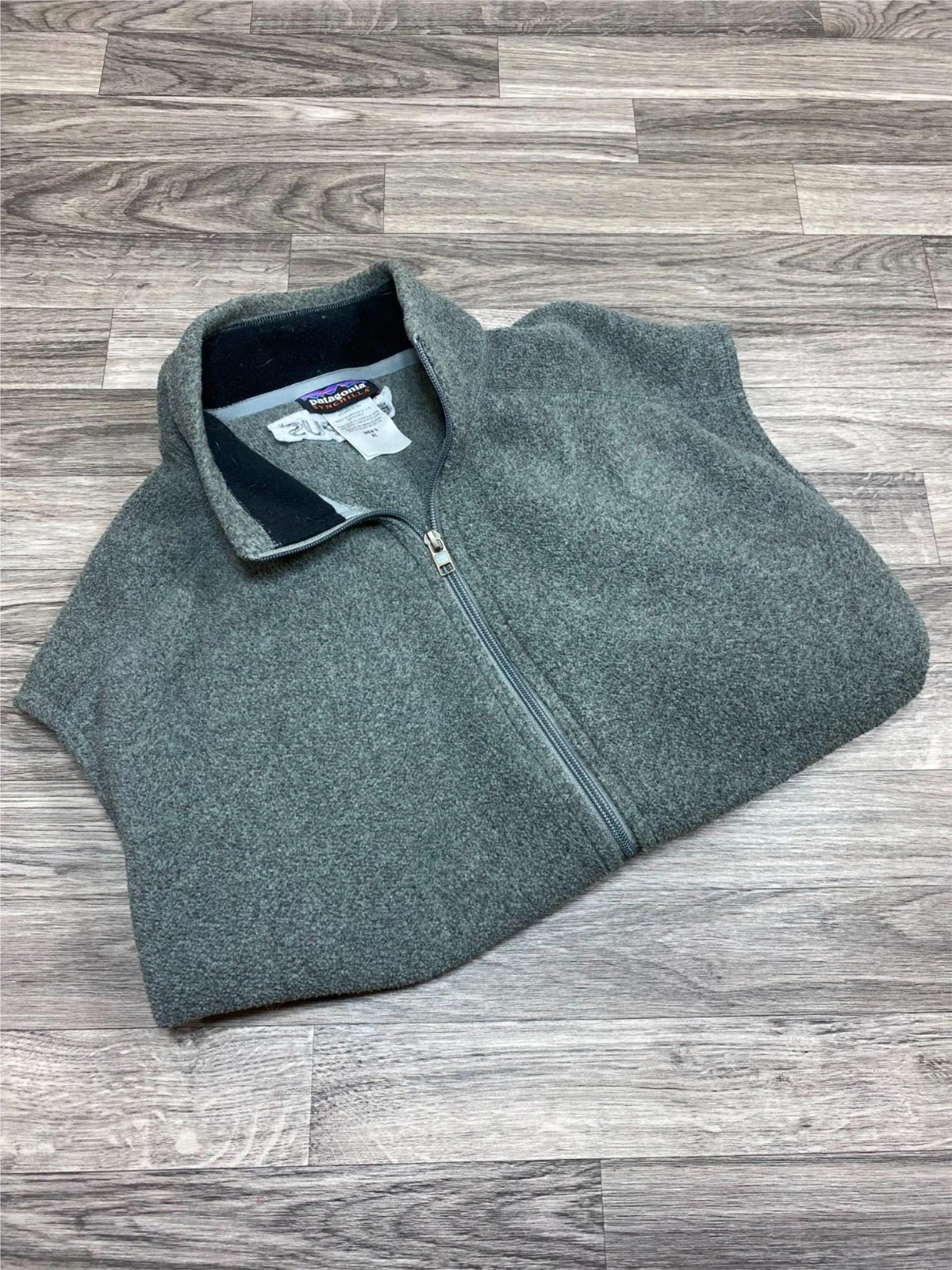PATAGONIA Synchilla Opus Full Zip Sleeveless Grey Insulated Fleece Vest Men's XL