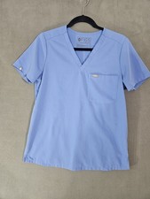 Figs Scrub Top Womens Small Catarina One Pocket Caribbean Sky Blue Healthcare