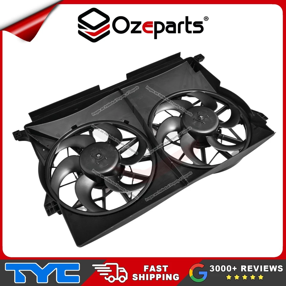 TYC Twin Thermo Radiator Fan With Motors for Ford Falcon XR6 XR8 AU 1998-2002 - Image 3 of 4