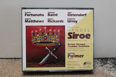 HANDEL SIROE Opera 1728 3 CD Brewer Baroque Rudolph Palmer