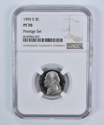 1993-S Jefferson Nickel Prestige Set PF70 NGC Brown Label *3609