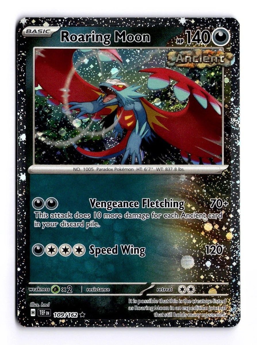 how much is roaring moon pokemon card worth 2024 Pokmon Roaring Moon Holo #109 Temporal Forces - CGC 10 PRISTINE Pop 1