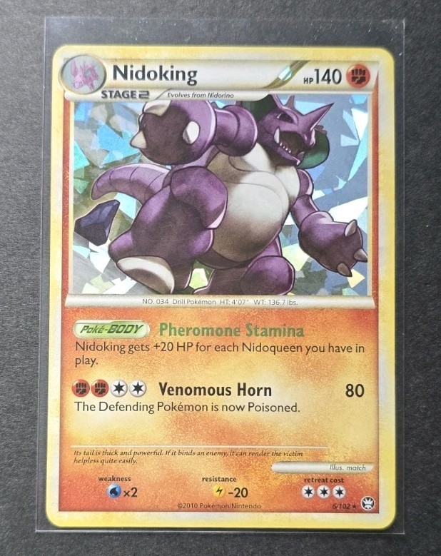 Pokemon TCG - Nidoking 6/102 HGSS Triumphant Holo Rare